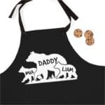 Personalized Black Daddy Bear Apron with Kids Names - Custom Gift for Father's Day, Papa Kitchen Apron from Son or Daughter, Dad Apron il_794xN.5904336927_ag96 Daddy Bear Apron: Personalized Gift for Dad