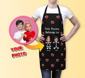 Personalized Aunt's Apron: Custom Photo Gift for Auntie | Best Aunt Apron