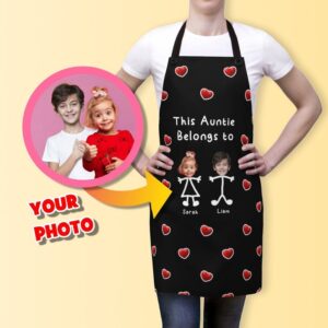 Personalized Aunt's Apron: Custom Photo Gift for Auntie | Best Aunt Apron