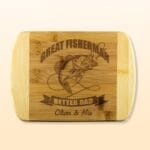 Personalized Dad Fisherman Cutting Board - Gift for Father's Day