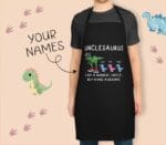 Personalized Dinosaur Uncle Apron: Custom Gift for Uncle's Day
