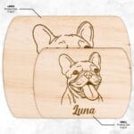 Personalized Pet Portrait Memorial Cutting Board | Dog Loss Gift