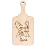 Personalized Pet Portrait Memorial Cutting Board | Dog Loss Gift