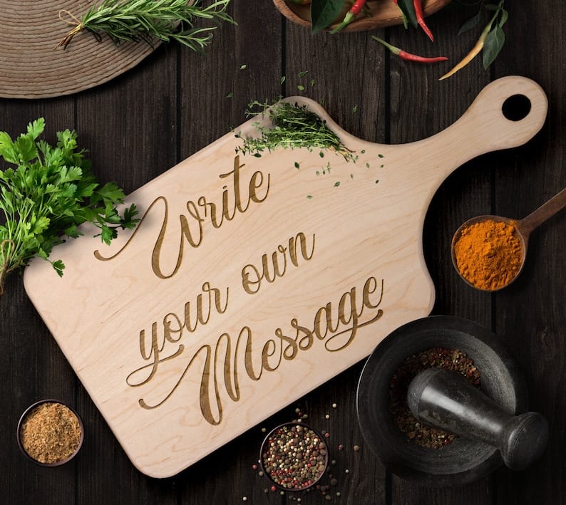 Write Your Own Custom Message on Cutting Board, Personalized Text Wooden Cutting Board with Paddle il_794xN.5802488020_8yex Personalized Text Engraved on Cutting Board