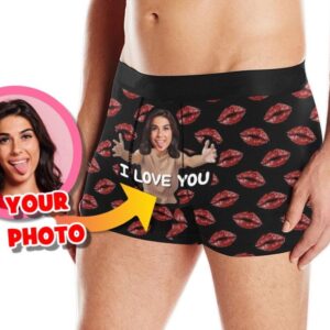 Personalized Face Men's Underwear - Custom Gift for Wedding Anniversary - Funny Photo Boxers - Picture Husband Briefs