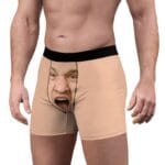 Custom Big Face Photo Boxer Briefs - Funny Groom Gift