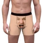 Custom Big Face Photo Boxer Briefs - Funny Groom Gift