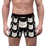 Custom Cat Face Photo Men's Underwear Gift for Cat Owners