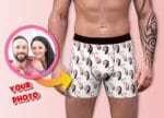 Custom Couple Photo Boxer Briefs