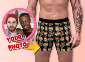 Custom Gay Wedding Boxer Briefs: Personalized Underwear for LGBT Couples