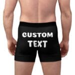 Custom Text Personalized Boxer Briefs - Mens Underwear with Customized Text - Black Underwear with Custom Writing - Put Text on Boxer Briefs il_794xN.4697751019_o6r2 Custom Text Boxer Briefs: Personalized Men's Underwear