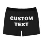 Custom Text Personalized Boxer Briefs - Mens Underwear with Customized Text - Black Underwear with Custom Writing - Put Text on Boxer Briefs il_794xN.4697748933_npck Custom Text Boxer Briefs: Personalized Men's Underwear