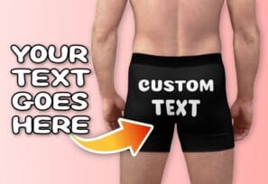 Custom Text Boxer Briefs: Personalized Men's Underwear