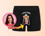 Funny Boyfriend Anniversary Boxer Briefs with your Face - I rule here