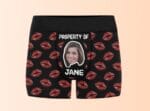 Personalized Underwear Gift for Wedding Anniversary: Custom Face Boxers, Funny Undies for Bridegroom, Property of Picture Men Brief, Men's Boxer Briefs with Your Face il_794xN.2843111005_o0f0 Funny Face Boxer Briefs - "Property of" and Your Name