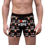 Personalized I love my wife Underwear, Custom Face Mens Boxer Briefs for Valentines Day, Photo Boxers for Husband r Boyfriend Anniversary il_794xN.4653082328_4ja1 I love my Wife Boxer Briefs - Gift for Husband