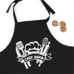 Personalized Chef's Name Apron: Custom Cooking Apron with Name - Chef Gift Idea, Customizable Kitchen Apron for Cooks il_794xN.5904550183_huyk Personalized Chef's Name Apron