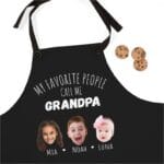 Custom Apron for Granddads - Personalized Gift with Grandchildren's Faces - Father's Day Gift for Grandpa - Gift from Grandson & Granddaughter il_794xN.5993075257_on36 Personalized Grandpa Apron - My Favorite People Call Me Grandpa
