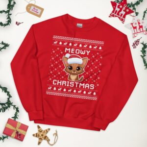 Abyssinian Cat Ugly Christmas Sweater, Abyssinian Cat Holiday Sweatshirt, Abyssinian Owner Christmas Gift, Abyssinian Cat Holidays Jumper