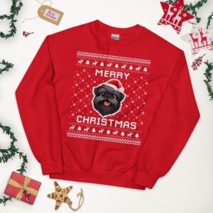 Affenpinscher Christmas Sweater, Affenpinscher Ugly Xmas Sweatshirt, Christmas Gift, Affenpinscher Dog Jumper Holiday Gift