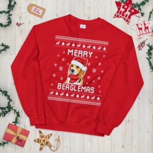 Beagle Christmas Sweater - Perfect Beagle Dog Ugly Xmas Sweatshirt for the Holidays