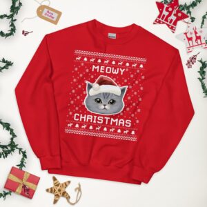 British Shorthair Cat Ugly Christmas Sweater