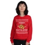 Buffalo Lover Ugly Christmas Sweater | Bison Xmas Sweatshirt | American Buffalo Christmas Gift | Merry Buffalomas | Wyoming Jumper Holiday il_794xN.2685699959_ja5r