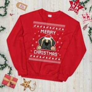 Bullmastiff Christmas Sweater, Bullmastiff Dog Ugly Xmas Sweatshirt, Bullmastiff Owner Holidays Christmas Gift, Merry Bullmastiffmas