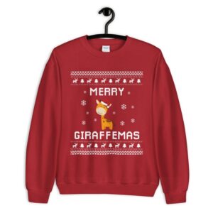 Giraffe Christmas Sweater – Ultimate Giraffe Ugly Xmas Sweatshirt for Holiday Cheer