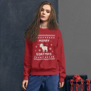 Goat Christmas Sweater, Goat Ugly Xmas Sweatshirt, Goat Christmas Gift, Merry Goatmas, Goat Jumper Holiday Gift