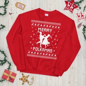 Polka Dance Ugly Christmas Sweater, Polka Dance Lover Xmas Sweatshirt, Polka Dancer Christmas Gift, Holiday Gift for Polka Dance Lovers