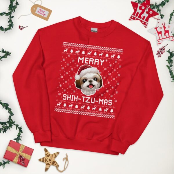 Shih Tzu Ugly Christmas Sweater, Shih Tzu Xmas Sweatshirt, Shih Tzu Christmas Gift, Merry Shih-Tzu-mas, Shih Tzu Jumper Gift