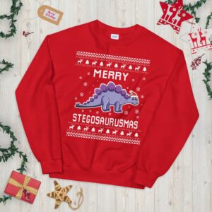 Stegosaurus Ugly Christmas Sweater: The Ultimate Stegosaurus Lover Xmas Sweatshirt and Perfect Stegosaurus Christmas Gift for Dino Lovers