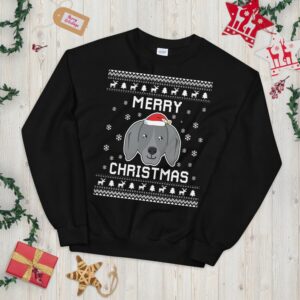 Weimaraner Christmas Sweater, Weimaraner Dog Ugly Xmas Sweatshirt, Weimaraner Owner Holidays Christmas Gift, Gray Ghost Dog, Weim Raner Dog