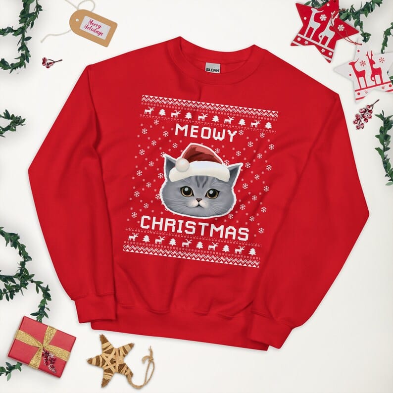 British Shorthair Cat Ugly Christmas Sweater British Shorthair Ugly Christmas Sweater – Holidays Gift for Cat Lovers