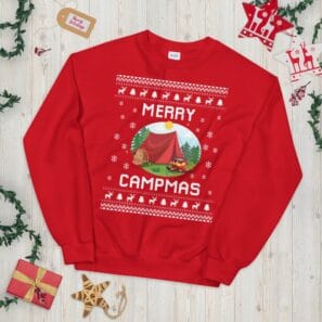 Camping Ugly Christmas Sweater - Holidays Gift for Camp Lovers