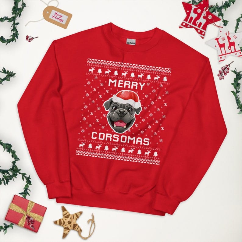 Cane Corso Ugly Christmas Sweater: The Perfect Cane Corso Owner Xmas Sweatshirt for the Holidays Cane Corso Ugly Christmas Sweater – Holidays Gift for Dog Lovers