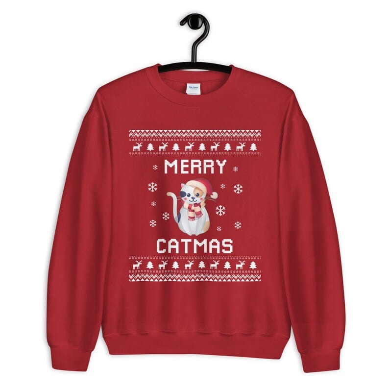 Cat Christmas Sweater: Cozy Cat Lady Holiday Gift Cat Ugly Christmas Sweater – Holidays Gift for Cat Lovers