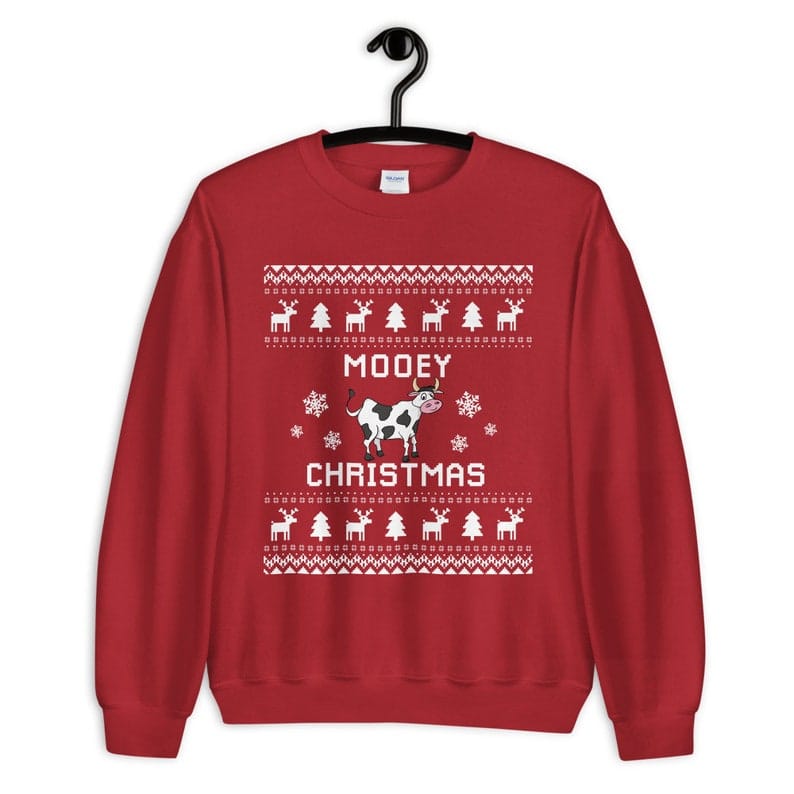 Cow Christmas Sweater, Cow Ugly Xmas Sweatshirt, Cows Christmas Gift, Mooey Christmas, Cow Jumper Holiday Gift Cow Ugly Christmas Sweater – Holidays Gift Idea for Cow Lovers