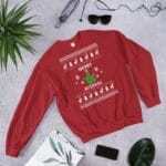 Merry Weedmas Ugly Christmas Sweater – Holidays Gift for Stoner Fans