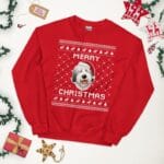 Old English Sheepdog Ugly Christmas Sweater
