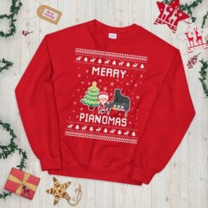 Piano Ugly Christmas Sweater – Funny Holiday Gift Idea for Pianists