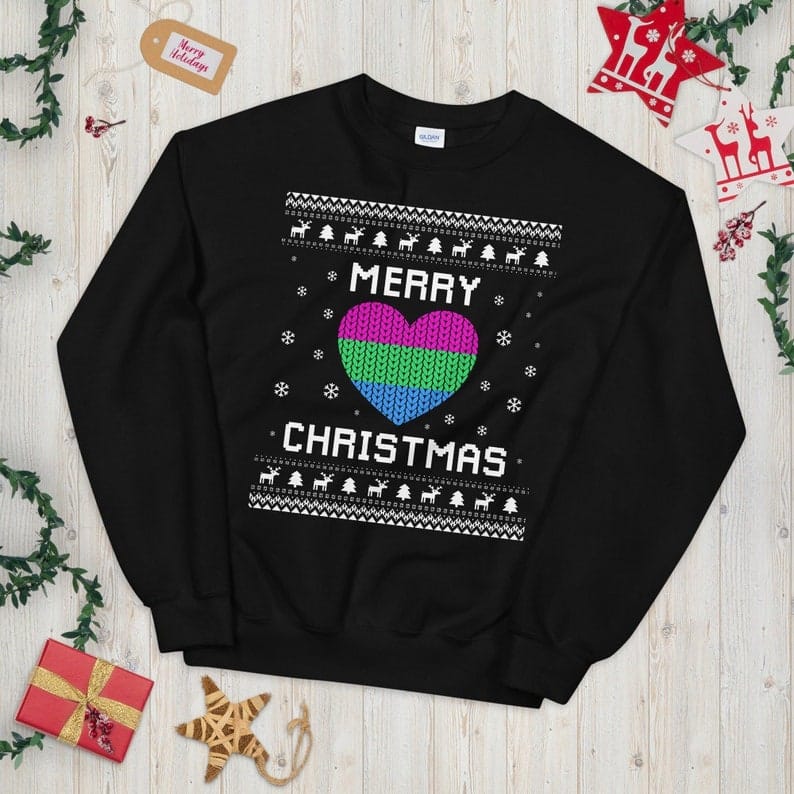 Polysexual Ugly Christmas Sweater: The Perfect Polysexual Pride Jumper Holiday Gift Polysexual Ugly Christmas Sweater – Funny Holiday Gift Idea for Polysexuals