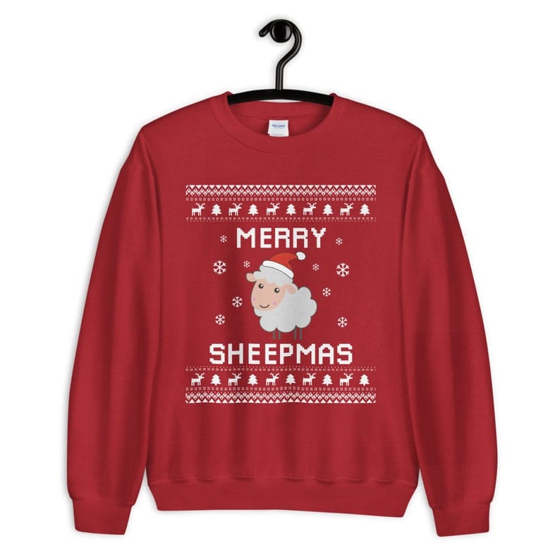 Sheep Christmas Sweater - Perfect Sheep Ugly Xmas Sweatshirt and Sheep Christmas Gift Sheep Ugly Christmas Sweater – Funny Holiday Gift Idea for Sheep Lovers