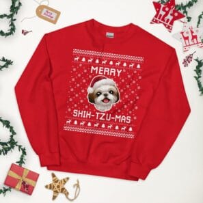 Shih Tzu Ugly Christmas Sweater – Funny Holiday Gift Idea for Shih Tzu Owners