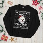 White Poodle Christmas Sweater, Poodle Ugly Xmas Sweatshirt, Poodle Christmas Gift, Merry Poodlemas, Poodle Jumper Holiday Winter Gift il_794xN.5362591043_hnh1 White Poodle Ugly Christmas Sweater – Funny Holiday Gift Idea for Poodle Lovers