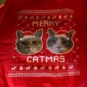 Custom Cat Photo Ugly Christmas Sweater – Gift for Cat Lovers photo review