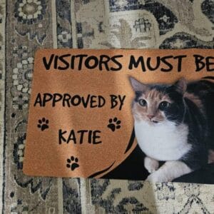 Personalized Cat Doormat – Gift for Cat Owners photo review