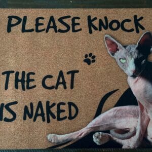 Personalized Sphynx Cat Doormat – Gift for Cat Lovers photo review
