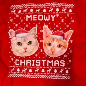 Custom Cat Photo Ugly Christmas Sweater – Gift for Cat Lovers photo review